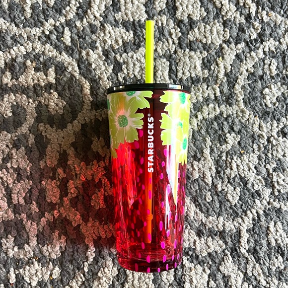 Starbucks Berry Blossoms Glass Cold Cup Tumbler - Picture 1 of 7